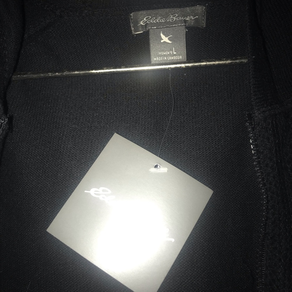 Eddie Bauer soft cotton sweatshirt jacket size L
